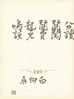 鸣龙关关公子小说免费阅读全文最新章节