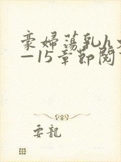 豪妇荡乳h文1—15章节阅读