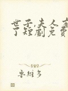 世子,夫人有喜了短剧免费观看全集