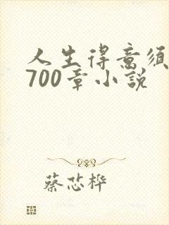 人生得意须尽欢700章小说