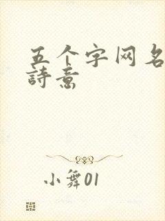 五个字网名古风诗意封面