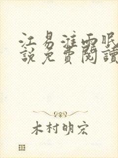 江易淮雨眠的小说免费阅读