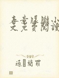 春意朦胧小说全文免费阅读无弹窗封面