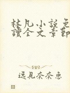 林凡小说免费阅读全文章节封面