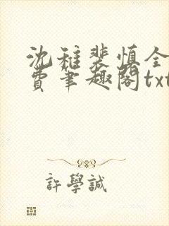 沈稚裴慎全文免费笔趣阁txt封面