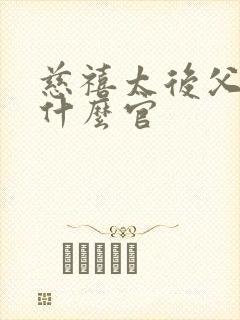 慈禧太后父亲是什么官封面