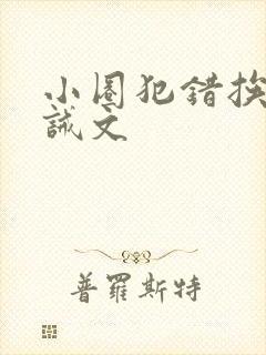 小圈犯错挨打训诫文封面