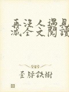 再没人遇见无删减全文阅读