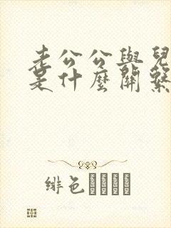 老公公与儿媳妇是什么关系