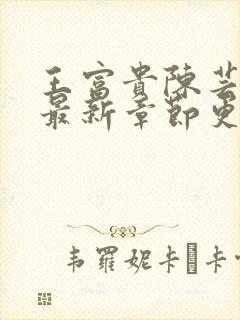 王富贵陈芸小说最新章节更新时间