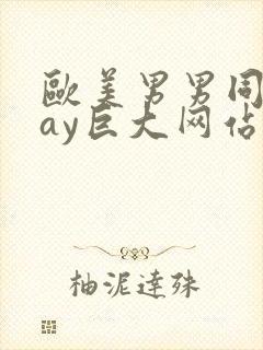 欧美男男同志gay巨大网站