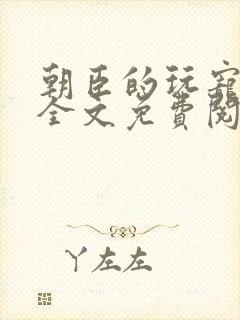 朝臣的玩宠小说全文免费阅读笔趣阁