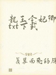 龙王令妃卿莫属txt下载