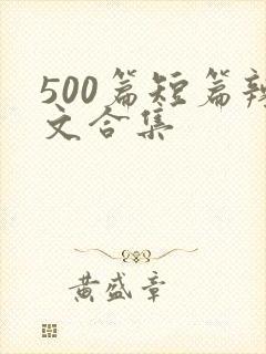 500篇短篇辣文合集