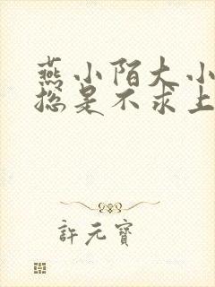 燕小陌大小姐她总是不求上进