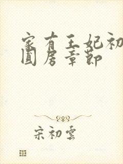 家有王妃初长成圆房章节