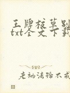 王牌校草别惹我txt全文下载下载封面