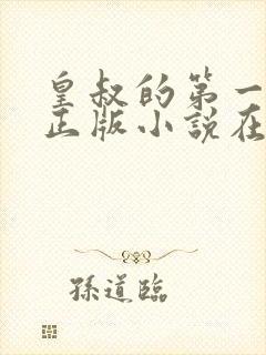 皇叔的第一宠妃正版小说在哪看封面