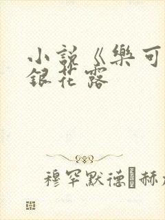 小说《乐可》金银花露封面