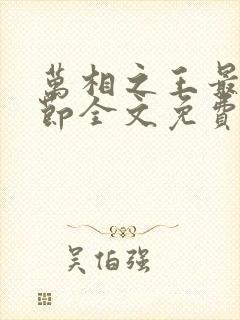 万相之王最新章节全文免费阅读无弹窗封面