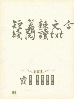 短篇辣文合集在线阅读txt封面