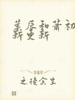 叶辰和萧初然最新更新