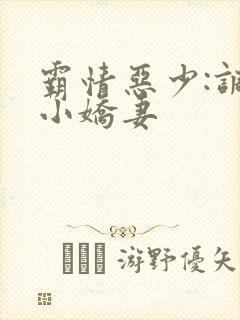 霸情恶少:调教小娇妻