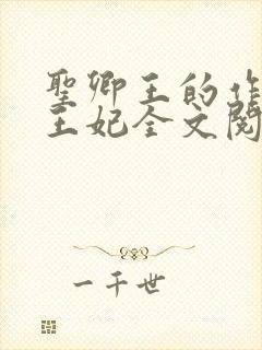 圣卿王的作妖小王妃全文阅读