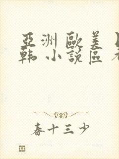 亚洲 欧美 日韩 小说区 都市激情