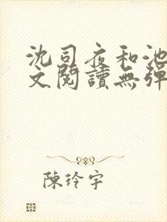 沈司夜和池茵全文阅读无弹窗笔趣阁