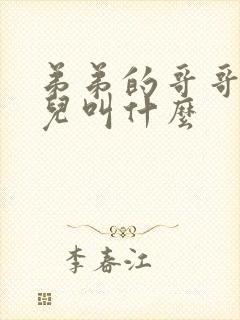 弟弟的哥哥的女儿叫什么封面