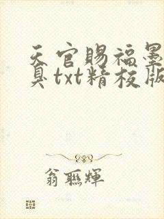 天官赐福墨香铜臭txt精校版