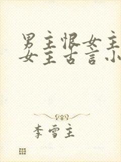 男主恨女主报复女主古言小说