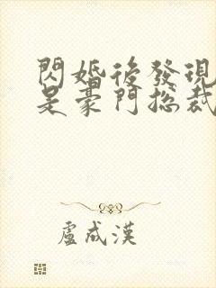 闪婚后发现老公是豪门总裁 全本