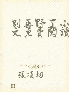 别再野了小说全文免费阅读无弹窗封面