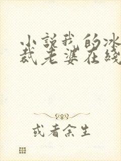 小说我的冰山总裁老婆在线阅读