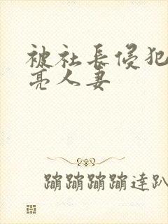 被社长侵犯的漂亮人妻