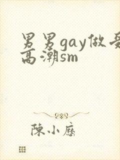 男男gay做受高潮sm封面