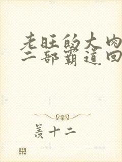 老旺的大肉蟒第二部霸道回归小说