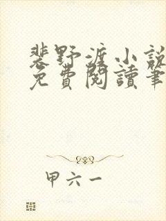 裴野渡小说全文免费阅读笔趣阁封面