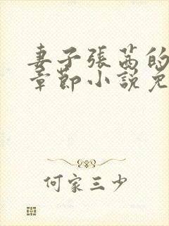 妻子张茜的最新章节小说免费阅读