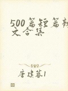 500篇短篇辣文合集