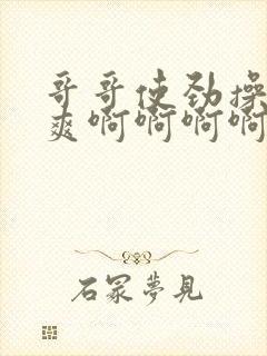 哥哥使劲操我好爽啊啊啊啊