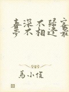 春深不归客,清梦不相逢最新章节更新封面