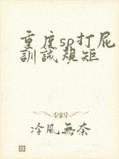 重度sp打屁股训诫规矩