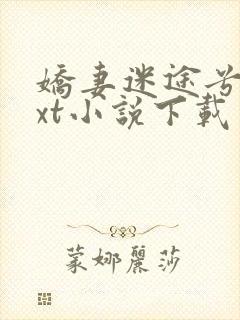 娇妻迷途兮夜txt小说下载