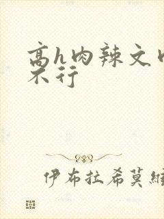 高h肉辣文肉别不行