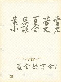 叶辰夏若雪正版小说全文免费阅读封面