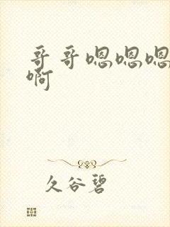 哥哥嗯嗯嗯啊啊啊封面