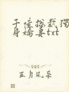 千亿总裁独宠替身娇妻txt